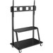 Tripp Lite Mobile TV Floor Stand Cart Height-Adjustable LCD 60-105" Display - Up to 105" Screen Support - 330.69 lb Load Capacity - 2 x Shelf(ves) - 72.6" Height x 46.2" Width x 26.6" Depth - Floor - Powder Coated - Black