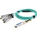 AddOn Fiber Optic Network Cable - 49.21 ft Fiber Optic Network Cable for Network Device - First End: 1 x QSFP28 Network - Second End: 4 x SFP28 Network - 100 Gbit/s - Black - 1 - TAA Compliant