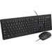 V7 Washable Antimicrobial Keyboard & Mouse Combo - USB Cable - English (US) - Black - USB Cable Mouse - Optical - Black - Compatible with Windows