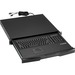 Black Box 19" Short Depth Keyboard Drawer with Trackball - Cable Connectivity - USB Type A Interface - 101 Key - Trackball - Black