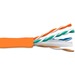 ENET Cat.6 Network Cable - 1000 ft Category 6 Network Cable for Network Device - First End: Bare Wire - Second End: Bare Wire - CMR - 23 AWG - Orange