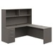 Offices To Go Ionic | Supervisor "L" Shaped Suite - 72"W x 72"D x 65"H overall - 0.1" Edge, 72" x 72"65" - Finish: Absolute Acajou