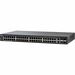 Cisco SF350-48 48-Port 10 100 Managed Switch - 48 Ports - Manageable - Gigabit Ethernet, Fast Ethernet - 10/100Base-TX, 1000Base-X, 10/100/1000Base-TX - Refurbished - 3 Layer Supported - Modular - 2 SFP Slots - Optical Fiber, Twisted Pair - Desktop - Life