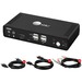 SIIG 2 Port 4K HDMI 2.0 Video Console KVM Switch with USB 2.0 - EDID Bypass Features, Supports Display Auto Scan