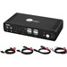 SIIG 2 Port 4K HDMI 2.0 Dual-Head Console KVM Switch with USB 2.0 - Dual 4K Displays , Supports Display Auto Scan