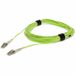 AddOn Fiber Optic Duplex Patch Network Cable - 9.84 ft Fiber Optic Network Cable for Network Device - First End: 2 x LC Network - Male - Second End: 2 x LC Network - Male - 10 Gbit/s - Patch Cable - Riser, OFNR - 50/125 µm - Lime - 1.0 - TAA Complia