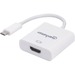 Manhattan SuperSpeed+ USB 3.1 Gen 2 USB-C Male to HDMI Female Converter, White - USB 3.1 Type C - 1 x HDMI, HDMI