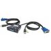 Manhattan KVM Switch Mini 2-Port, 2x USB-A, Cables included, Audio Support, Control 2x computers from one pc/mouse/screen, Black, Lifetime Warranty, Boxed - 2 Computer(s) - 1 Local User(s) - 1920 x 1440 - 4 x USB3 x VGA