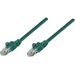 Intellinet Network Patch Cable, Cat5e, 1m, Green, CCA, U/UTP, PVC, RJ45, Gold Plated Contacts, Snagless, Booted, Lifetime Warranty, Polybag - 3.28 ft Category 5e Network Cable for Switch, Modem, Router, Patch Panel, Wall Outlet, Network Device - First End