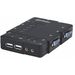 Manhattan KVM Switch Compact 4-Port, 4x USB-A, Cables included, Audio Support, Control 4x computers from one pc/mouse/screen, Black, Lifetime Warranty, Boxed - 4 Computer(s) - 1 Local User(s) - 1600 x 900 - 6 x USB4 x VGA - Desktop