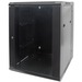 Intellinet Network Cabinet, Wall Mount (Double Section), 9U, 550mm Depth, Black, Assembled, Max 30kg, 19" , Three Year Warranty - For LAN Switch, Patch Panel - 9U Rack Height x 19" Rack Width x 16.73" Rack Depth - Wall Mountable - Jet Black - Cold Rolled 
