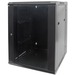 Intellinet Network Cabinet, Wall Mount (Double Section), 15U, 550mm Depth, Black, Assembled, Max 30kg, 19" , Three Year Warranty - For LAN Switch, Patch Panel - 15U Rack Height x 19" Rack Width x 16.73" Rack Depth - Wall Mountable - Jet Black - Tempered G