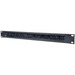 Intellinet 19" Cable Entry Panel, 1U, with Brush Insert, Black - Cable Panel - Jet Black - 1U Rack Height - 19" Panel Width - Steel