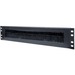 Intellinet 19" Cable Entry Panel, 2U, with Brush Insert, Black - Cable Panel - Jet Black - 2U Rack Height - 19" Panel Width - Steel