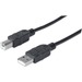 Manhattan Hi-Speed USB Device Cable - 16.40 ft USB/USB-B Data Transfer Cable for USB Hub, Computer, Desktop Computer, Notebook, Peripheral Device - First End: 1 x USB 2.0 Type A - Male - Second End: 1 x USB 2.0 Type B - Male - 480 Mbit/s - Shielding - Gol