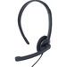 Verbatim Mono Headset with Microphone and In-Line Remote - Mono - Mini-phone (3.5mm) - Wired - 32 Ohm - 20 Hz - 20 kHz - Over-the-head - Monaural - Circumaural - 5.25 ft Cable - Omni-directional Microphone