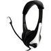 Ergoguys Wired Headset with 3.5mm Plug, Black/White - Stereo - Mini-phone (3.5mm) - Wired - 32 Ohm - 20 Hz - 20 kHz - Over-the-head - Binaural - Circumaural - 5.91 ft Cable - Noise Cancelling Microphone - Black/White