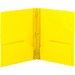 Smead Letter Fastener Folder - 8 1/2" x 11" - 180 Sheet Capacity - 2 x Double Tang Fastener(s) - 2 Inside Back Pocket(s) - Polypropylene - Yellow - 72 / Carton