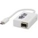 Tripp Lite USB C 3.1 to Fiber Gbe Ethernet Adapter Open SFP Port SMF/MMF LC - USB 3.1 (Gen 1) Type C - 1 Port(s) - Optical Fiber
