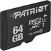 Patriot Memory 64 GB Class 10/UHS-I (U1) microSDXC - 1 Pack - 80 MB/s Read - 10 MB/s Write - 2 Year Warranty