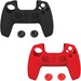 Verbatim Gaming Controller Case - For Sony Gaming Controller - Black, Red - Scratch Resistant, Wear Resistant, Anti-slip - Silicone - 2 Pack