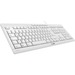 CHERRY STREAM Keyboard - Cable Connectivity - USB Interface - 105 Key Volume Up, Previous Track, Next Track, Play/Pause, Browser, Email, Calculator, MS Office, Lock Hot Key(s) - German - QWERTZ Layout - Windows - Scissors Keyswitch - Pale Gray