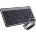 Acer Keyboard & Mouse - Rubber Dome Wireless Keyboard - 81 Key - English (US) - Black Wireless Mouse - Optical - 1600 dpi - 3 Button - Scroll Wheel - Black - AAA - Compatible with PC