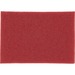 3M Red Buffer Pad - 10/Carton - Rectangle - 14" Width x 1" Thickness - Buffing, Cleaning, Polishing, Scrubbing - Linoleum, Sheet Vinyl, Vinyl Composition Tile (VCT) Floor - 175 rpm to 600 rpm Speed Supported - Scuff Mark Remover, Textured, Durable, Heel M