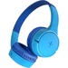 Belkin SOUNDFORM Mini Headset - Stereo - Mini-phone (3.5mm) - Wired/Wireless - Bluetooth - 30 ft - Over-the-ear - Binaural - Ear-cup - Blue