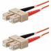 AddOn 2m SC (Male) to SC (Male) Orange OM4 Duplex OFNR (Riser-Rated) Fiber Patch Cable - 6.56 ft Fiber Optic Network Cable for Transceiver, Network Device - First End: 2 x SC Network - Male - Second End: 2 x SC Network - Male - 10 Gbit/s - Patch Cable - O