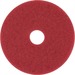 3M Red Buffer Pad 5100 - 5/Carton - Round x 14" Diameter - Buffing, Cleaning, Polishing, Scrubbing, Hard Surface - Hard Floor - 175 rpm to 600 rpm Speed Supported - Textured, Abrasive, Durable, Scratch Remover, Scuff Mark Remover, Heel Mark Remover, Clog 