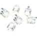 C2G RJ11 6x4 Modular Plug for Flat Stranded Cable - 100pk - 100 Pack - RJ-11 Phone - Clear