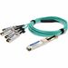 AddOn Fiber Optic Network Cable - 9.84 ft Fiber Optic Network Cable for Network Device - First End: QSFP28 Network - Second End: 4 x SFP28 Network - 100 Gbit/s - 1 - TAA Compliant