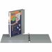 QuickFit Ring Binder - 5/8" Binder Capacity - Letter - 8 1/2" x 11" Sheet Size - 0.63" (15.88 mm) Ring - D-Ring Fastener(s) - 2 Front, Spine Pocket(s) - Polypropylene - Gray - Recycled - PVC-free, Ink-transfer Resistant