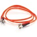 C2G 15m ST-ST 62.5/125 OM1 Duplex Multimode PVC Fibre Optic Cable (LSZH) - Orange - 49.21 ft Fiber Optic Network Cable for Network Device - First End: 2 x ST Network - Male - Second End: 2 x ST Network - Male - Patch Cable - 62.5/125 µm - Orange
