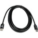 V7 USB-C Male to USB-C Male Cable USB 2.0 480 Mbps 3A 2m/6.6ft Black - 6.56 ft USB-C Data Transfer Cable for Peripheral Device, Digital Camera, Scanner, Media Player, Network Adapter, Flash Drive, Hard Drive - First End: 1 x USB Type C - Male - Second End