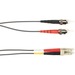 Black Box Colored Fiber OS2 9/125 Singlemode Fiber Optic Patch Cable - OFNP Plenum - 32.81 ft Fiber Optic Network Cable for Network Device - Patch Cable - OFNP - 9/125 µm - Gray