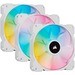 Corsair iCUE SP RGB ELITE Cooling Fan - 3 Pack - 4.72" Maximum Fan Diameter - 357 gal/min Maximum Airflow - 1500 rpm - Hydraulic Bearing - RGB LED - White - 3 pc(s) - Radiator, Heatsink, Cooling System