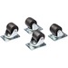 StarTech.com Heavy Duty Casters for Server Racks/Cabinets, Set of 4 Universal M6 2-inch Caster Wheels Kit, 45x75mm Pattern Casters, Swivel - Set of 4 replacement casters (M6 2-inch) for server rack - Bolt Pattern: 45 x 75 mm; Wheel Size: 2in x 1.7in; Stee