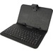 Supersonic SC-310KB Keyboard/Cover Case for 10" Tablet - Black - Leather Body - 11.6" Height x 7.4" Width x 1.4" Depth