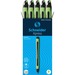 Schneider Xpress Fineliner Pen - Medium Pen Point - 0.8 mm Pen Point Size - Black - Black Rubberized, Green Barrel - Stainless Steel Tip - 10 / Pack