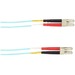 Black Box Colored Fiber OS2 9/125 Singlemode Fiber Optic Patch Cable - OFNR PVC - 65.62 ft Fiber Optic Network Cable for Network Device - First End: 2 x LC Network - Male - Second End: 2 x LC Network - Male - 10 Gbit/s - Patch Cable - OFNR, Riser, CMR - 9