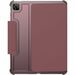 Urban Armor Gear Lucent Carrying Case (Folio) for 12.9" Apple iPad Pro (5th Generation), iPad Pro (4th Generation) Tablet, Stylus - Aubergine, Dusty Rose - Drop Resistant, Shock Resistant, Impact Resistant, Bump Resistant, Damage Resistant - Dot Pattern -