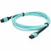 AddOn Fiber Optic Patch Network Cable - 16.40 ft Fiber Optic Network Cable for Network Device - First End: 1 x MPO Network - Female - Second End: 1 x MPO Network - Female - Patch Cable - Riser - 50/125 µm - Aqua - 1.0