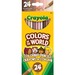 Crayola Colors of the World Colored Pencil - Rose, Almond, Gold Lead - 24 / Pack