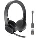 Logitech Zone 900 Headset - Stereo - USB Type A - Wireless - Bluetooth - 98.4 ft - 30 Hz - 13 kHz - Over-the-head - Binaural - Ear-cup - MEMS Technology, Omni-directional, Noise Cancelling Microphone - Noise Canceling - Black