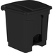 Safco Plastic Step-on Waste Receptacle - 8 gal Capacity - Easy to Clean, Foot Pedal, Lightweight - 17.3" Height x 16" Width x 16" Depth - Plastic - Black - 1 Carton