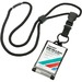 SKILCRAFT Closed Face RFID Dual Card Lanyard - 1 Dozen - 36" Width Length - Black