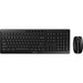 CHERRY STREAM DESKTOP RECHARGE Wireless Keyboard and Mouse - Full size,Black ,AES 128 Encryption,Wireless 2.40 GHz Keyboard,USB Wireless Optical Mouse,Adjustable to 2400 DPI