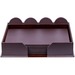 Dacasso Leatherette Conference Room Set - Rectangle - 17" Width - Leatherette, Velveteen - Chocolate Brown